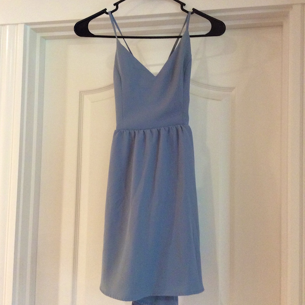 Tobi Blue Mini Flare Dress